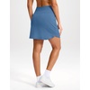 image:imageG Gradual 18 Golf Skirts for Women Zipper Pockets Mid Length Skort with Shorts Underneath High Waist Tennis PickleballSlate Blue