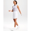 image:imageG Gradual 18 Golf Skirts for Women Zipper Pockets Mid Length Skort with Shorts Underneath High Waist Tennis PickleballWhite