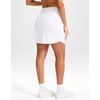 image:imageG Gradual 18 Golf Skirts for Women Zipper Pockets Mid Length Skort with Shorts Underneath High Waist Tennis PickleballWhite