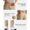image:imageG Gradual Mens Golf Pants with 5 Pockets 303234 Lightweight Quick Dry Stretch Work Dress Pants Casual Slacks for MenKhakiW40 L32