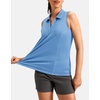 image:imageG Gradual Womens Sleeveless Golf Polo ShirtsBlue Heather