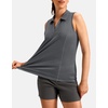 image:imageG Gradual Womens Sleeveless Golf Polo ShirtsCharcoal