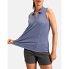 image:imageG Gradual Womens Sleeveless Golf Polo ShirtsDusty Blue Heather