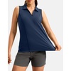image:imageG Gradual Womens Sleeveless Golf Polo ShirtsNavy