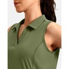 image:imageG Gradual Womens Sleeveless Golf Polo ShirtsOlive