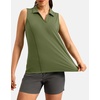 image:imageG Gradual Womens Sleeveless Golf Polo ShirtsOlive