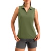 image:imageG Gradual Womens Sleeveless Golf Polo ShirtsOlive