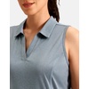 image:imageG Gradual Womens Sleeveless Golf Polo ShirtsSage Grey Heather