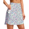 image:imageG Gradual 18 Golf Skirts for Women Zipper Pockets Mid Length Skort with Shorts Underneath High Waist Tennis PickleballAbstract Floral