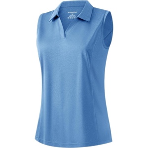 image:imageG Gradual Womens Sleeveless Golf Polo ShirtsBlue Heather