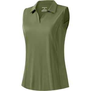image:imageG Gradual Womens Sleeveless Golf Polo ShirtsOlive