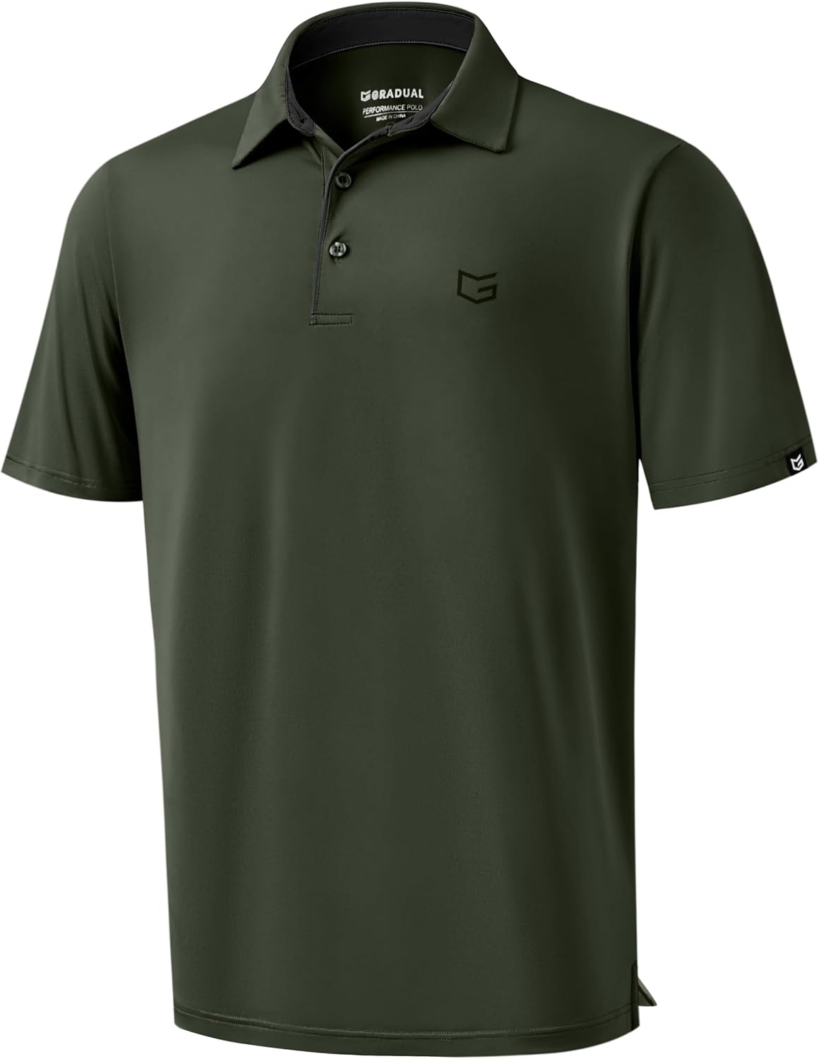 image:imageMens Golf Shirt Dry Fit Short Sleeve Polos Athletic Polo Shirts for Men  Moisture Wicking CoolTouch 4Way Stretch UPF50 Contrast Collar Tagless Comfort for Tennis Pickleball Active CasualArmy Green