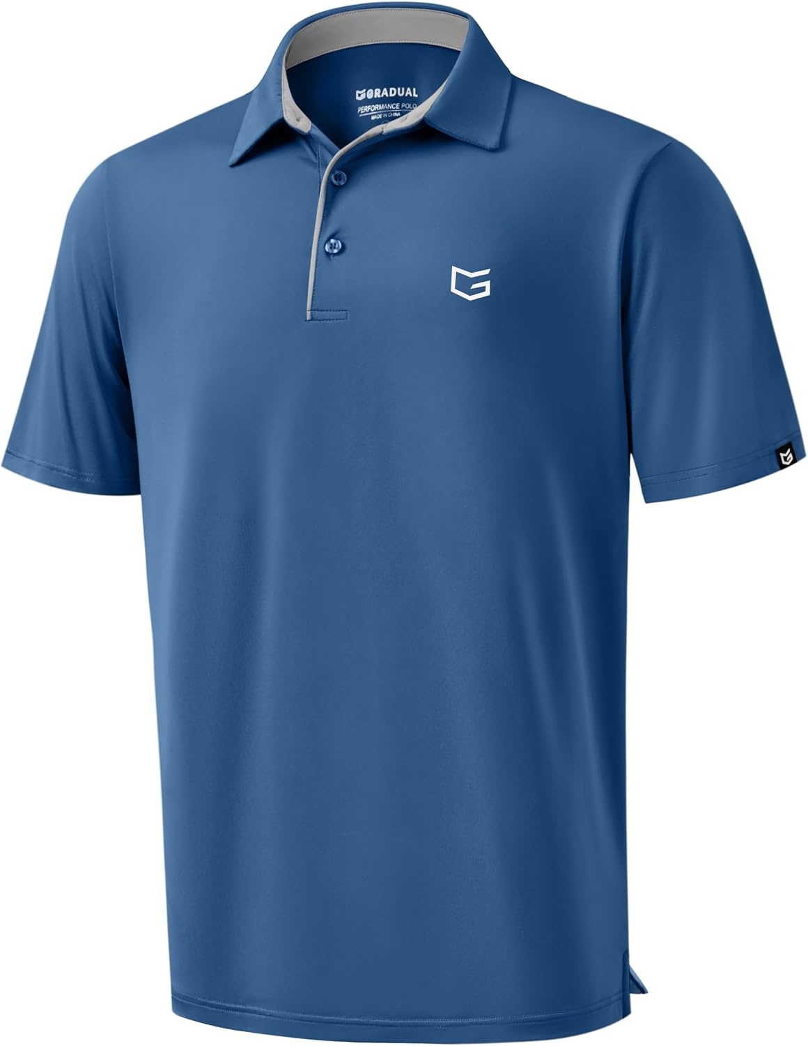 image:imageMens Golf Shirt Dry Fit Short Sleeve Polos Athletic Polo Shirts for Men  Moisture Wicking CoolTouch 4Way Stretch UPF50 Contrast Collar Tagless Comfort for Tennis Pickleball Active CasualIndigo