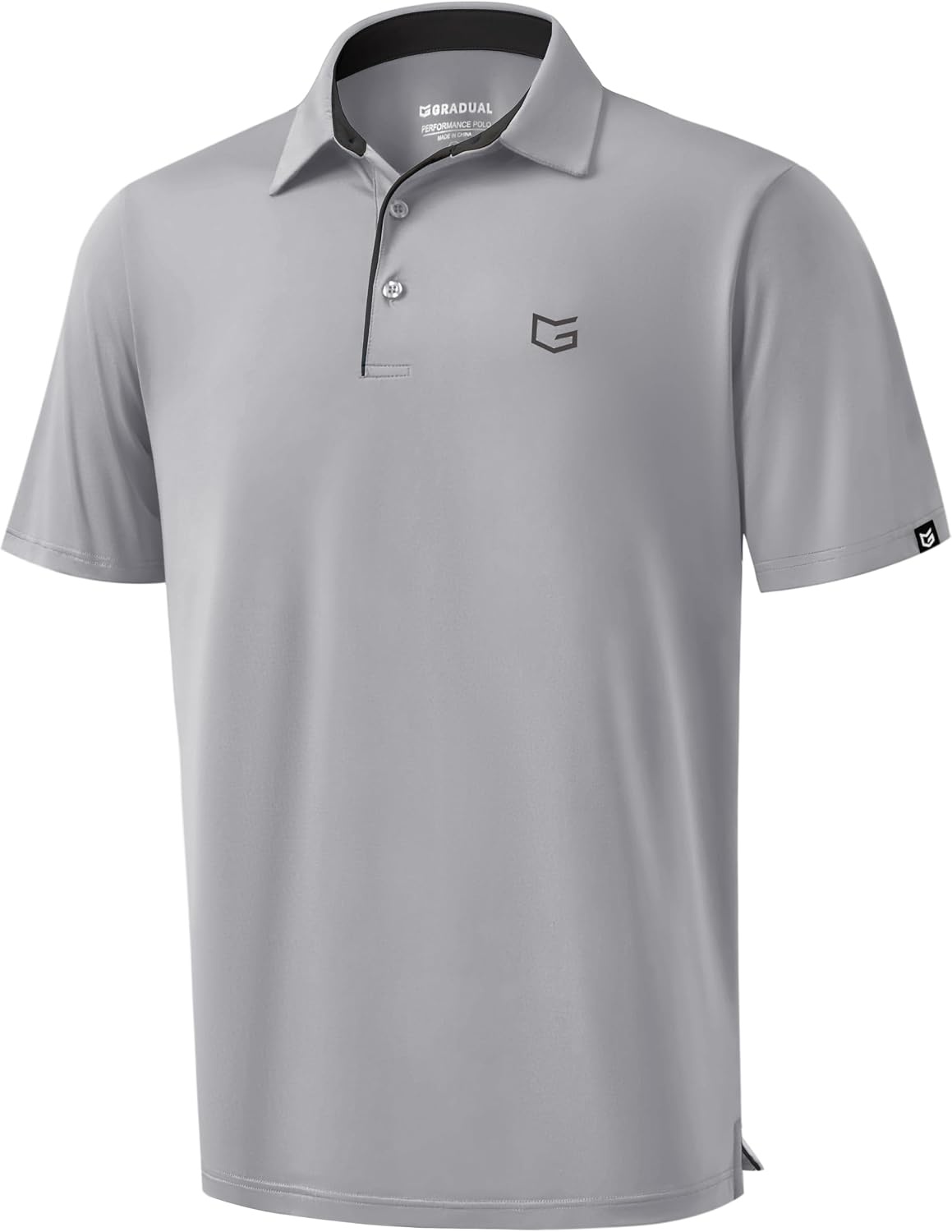 image:imageMens Golf Shirt Dry Fit Short Sleeve Polos Athletic Polo Shirts for Men  Moisture Wicking CoolTouch 4Way Stretch UPF50 Contrast Collar Tagless Comfort for Tennis Pickleball Active CasualLight Grey