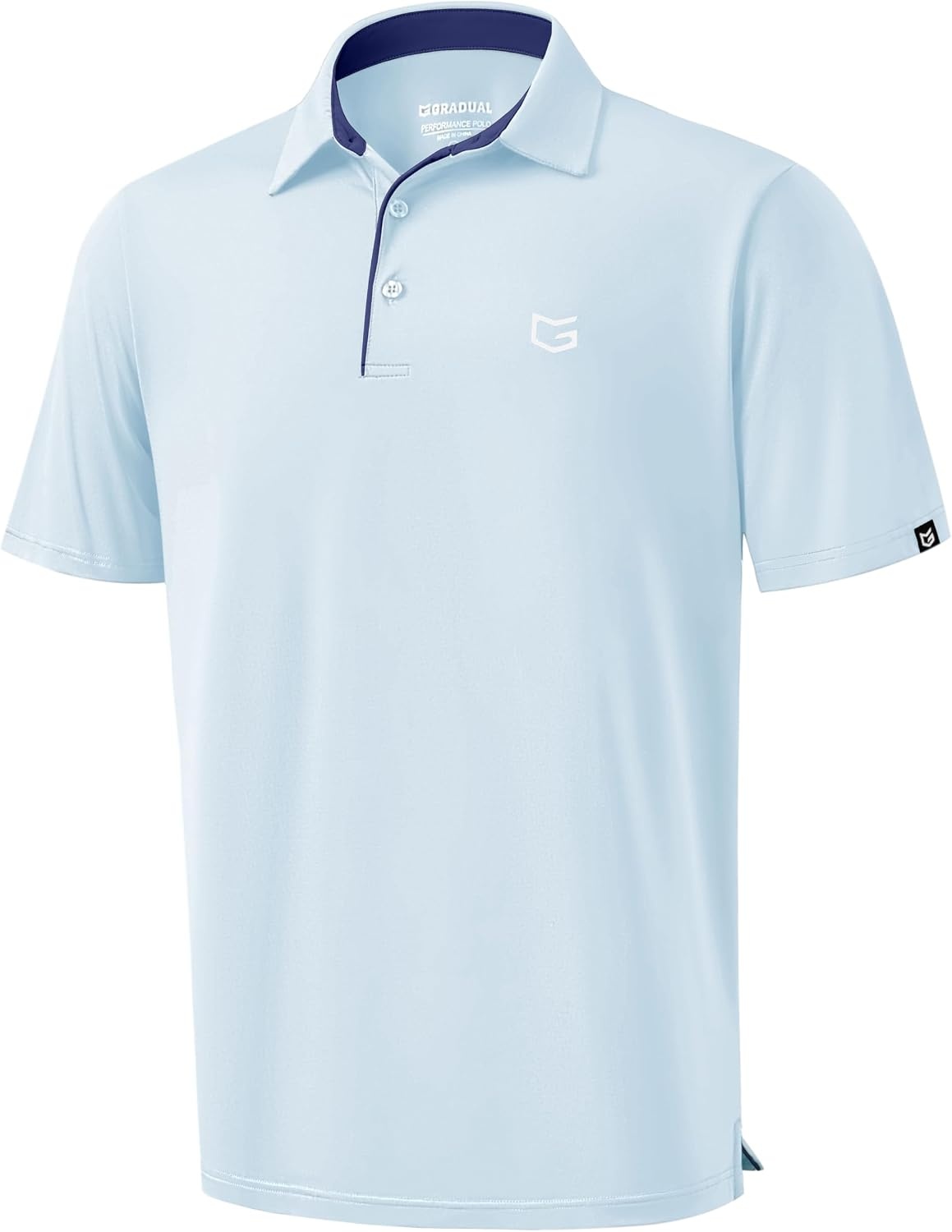 image:imageMens Golf Shirt Dry Fit Short Sleeve Polos Athletic Polo Shirts for Men  Moisture Wicking CoolTouch 4Way Stretch UPF50 Contrast Collar Tagless Comfort for Tennis Pickleball Active CasualLight Blue