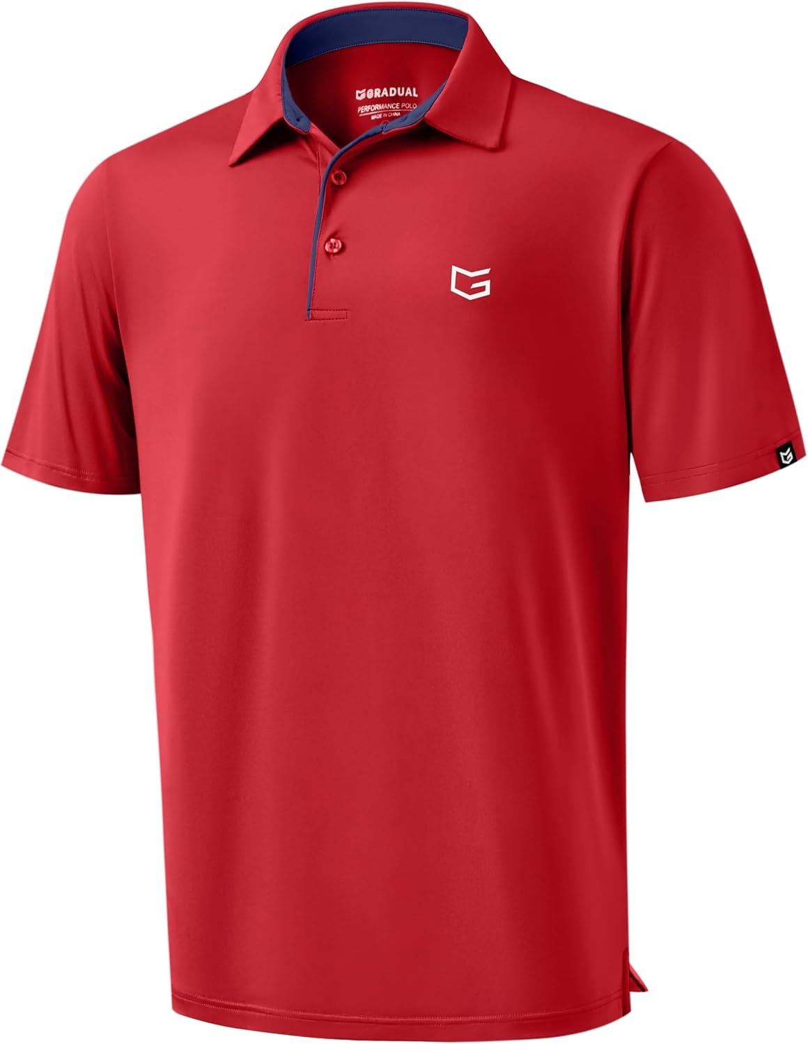 image:imageMens Golf Shirt Dry Fit Short Sleeve Polos Athletic Polo Shirts for Men  Moisture Wicking CoolTouch 4Way Stretch UPF50 Contrast Collar Tagless Comfort for Tennis Pickleball Active CasualRed