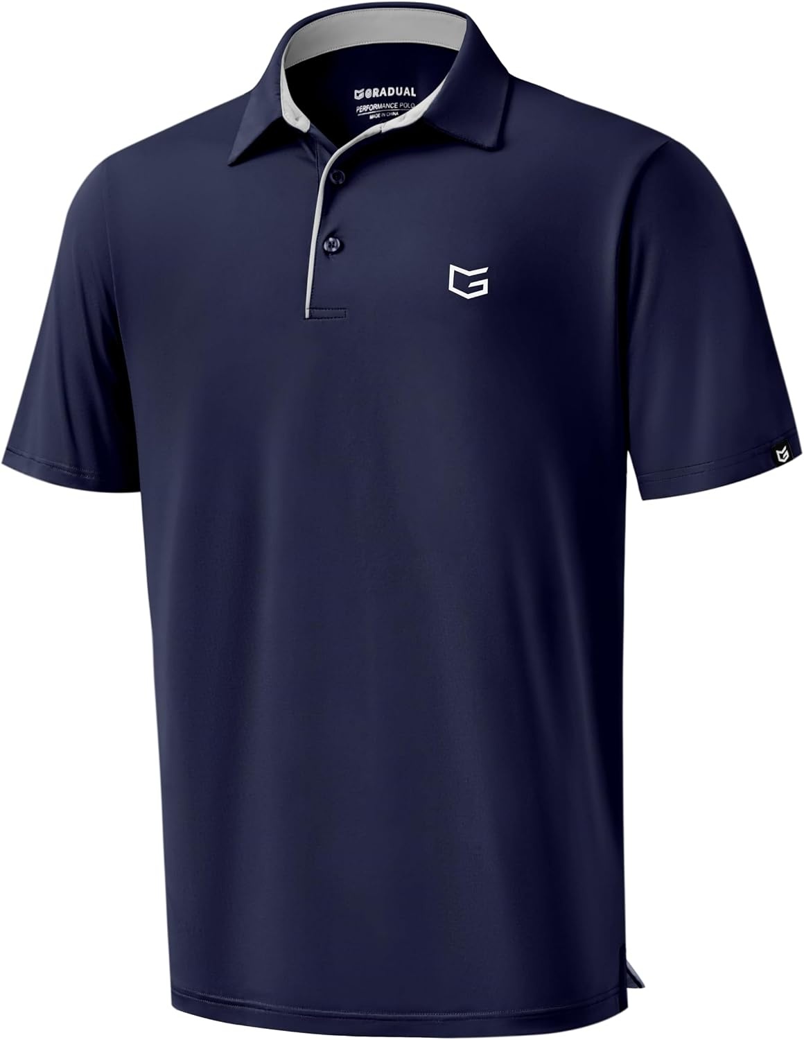 image:imageMens Golf Shirt Dry Fit Short Sleeve Polos Athletic Polo Shirts for Men  Moisture Wicking CoolTouch 4Way Stretch UPF50 Contrast Collar Tagless Comfort for Tennis Pickleball Active CasualNavy