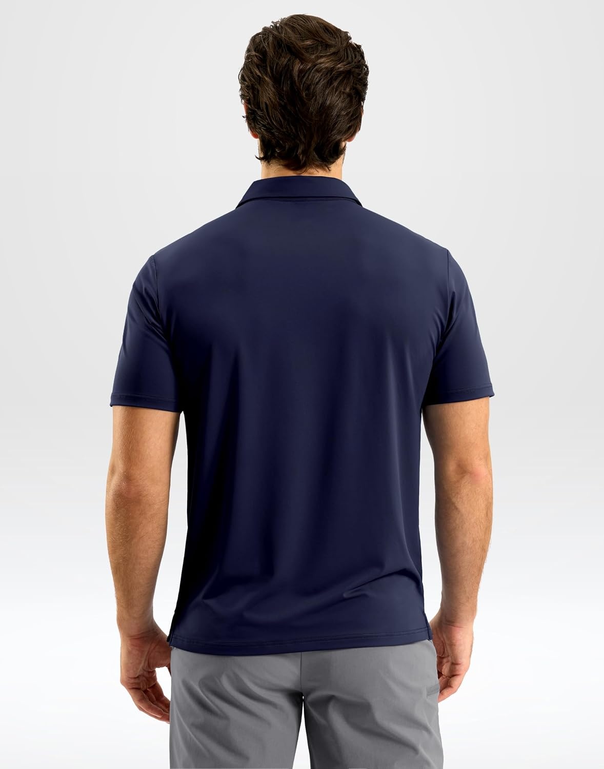 image:imageMens Golf Shirt Dry Fit Short Sleeve Polos Athletic Polo Shirts for Men  Moisture Wicking CoolTouch 4Way Stretch UPF50 Contrast Collar Tagless Comfort for Tennis Pickleball Active CasualNavy