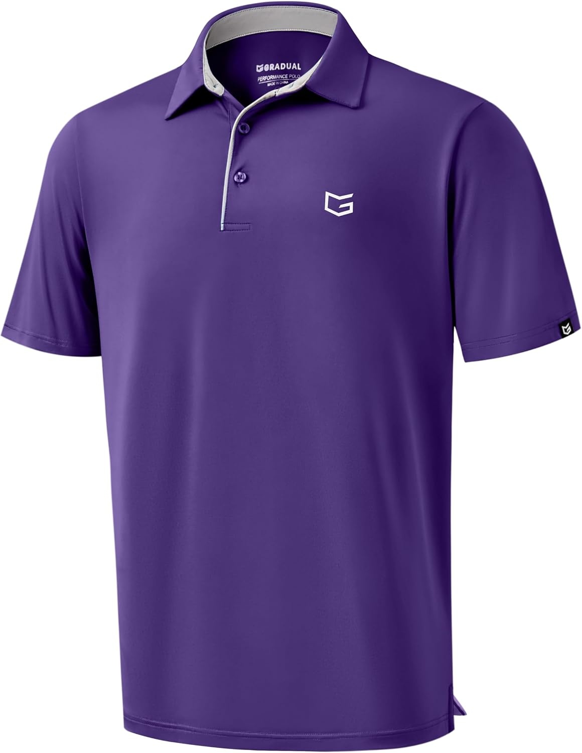 image:imageMens Golf Shirt Dry Fit Short Sleeve Polos Athletic Polo Shirts for Men  Moisture Wicking CoolTouch 4Way Stretch UPF50 Contrast Collar Tagless Comfort for Tennis Pickleball Active CasualPurple