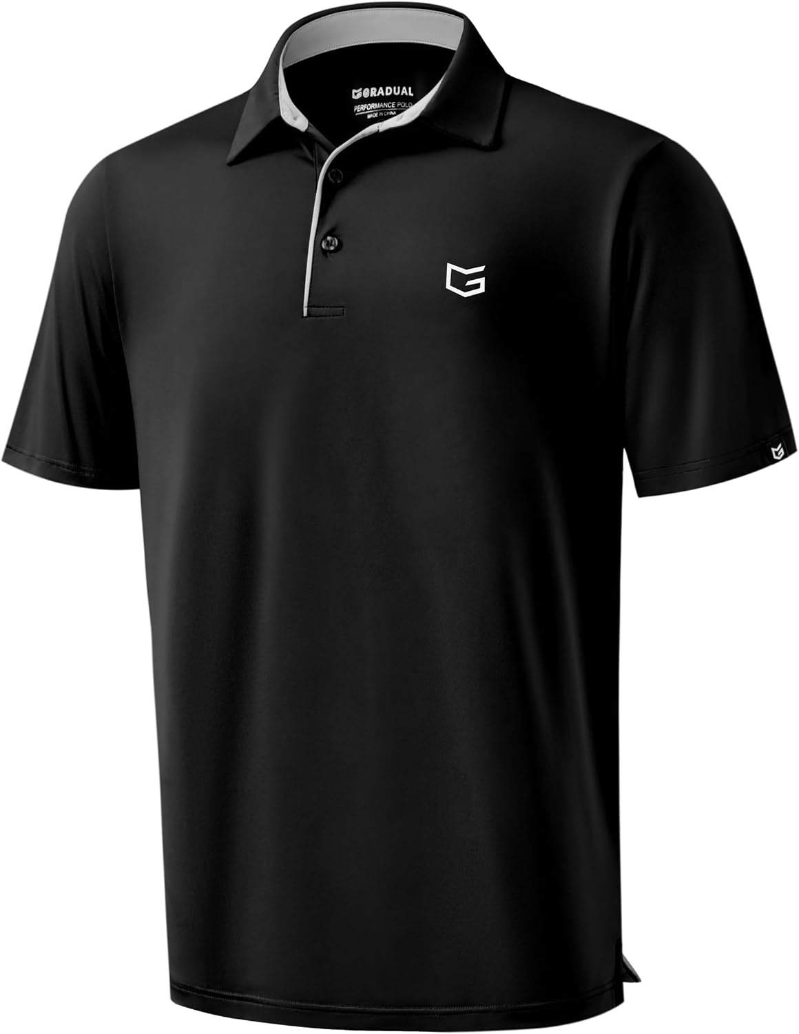 image:imageMens Golf Shirt Dry Fit Short Sleeve Polos Athletic Polo Shirts for Men  Moisture Wicking CoolTouch 4Way Stretch UPF50 Contrast Collar Tagless Comfort for Tennis Pickleball Active CasualBlack