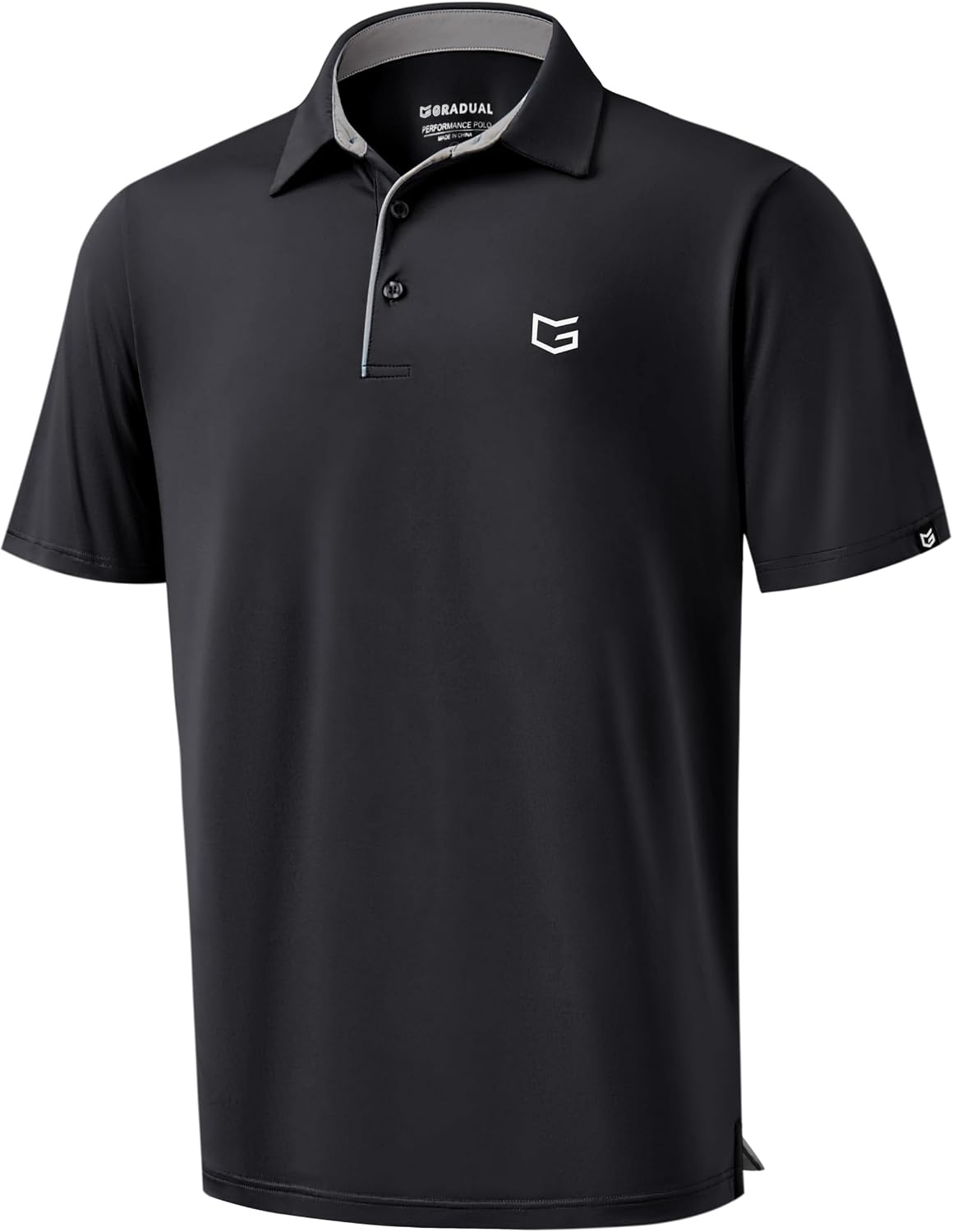 image:imageMens Golf Shirt Dry Fit Short Sleeve Polos Athletic Polo Shirts for Men  Moisture Wicking CoolTouch 4Way Stretch UPF50 Contrast Collar Tagless Comfort for Tennis Pickleball Active CasualDark Grey