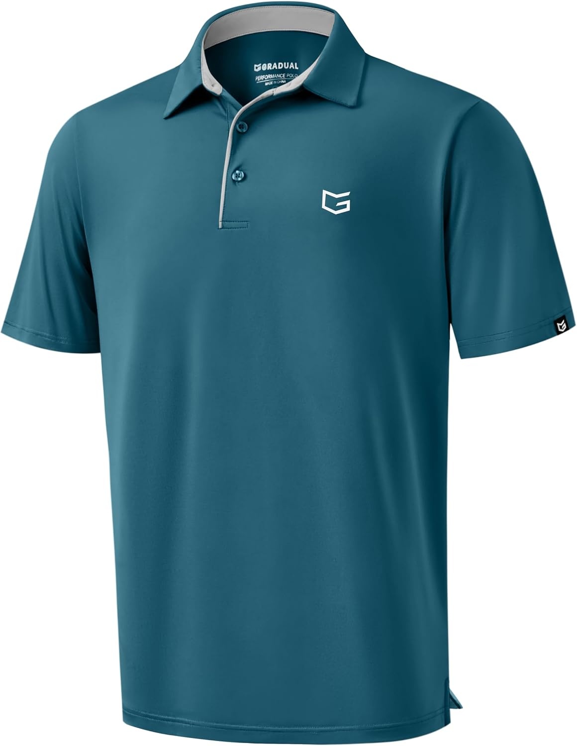 image:imageMens Golf Shirt Dry Fit Short Sleeve Polos Athletic Polo Shirts for Men  Moisture Wicking CoolTouch 4Way Stretch UPF50 Contrast Collar Tagless Comfort for Tennis Pickleball Active CasualTeal