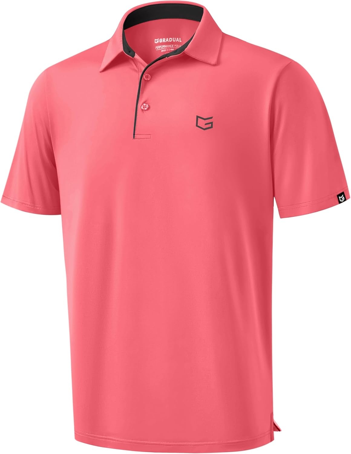 image:imageMens Golf Shirt Dry Fit Short Sleeve Polos Athletic Polo Shirts for Men  Moisture Wicking CoolTouch 4Way Stretch UPF50 Contrast Collar Tagless Comfort for Tennis Pickleball Active CasualPink