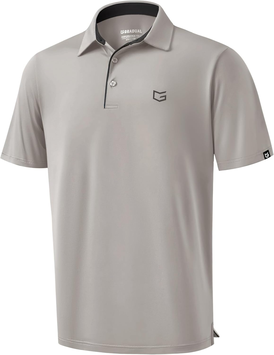 image:imageMens Golf Shirt Dry Fit Short Sleeve Polos Athletic Polo Shirts for Men  Moisture Wicking CoolTouch 4Way Stretch UPF50 Contrast Collar Tagless Comfort for Tennis Pickleball Active CasualWarm Ash Grey