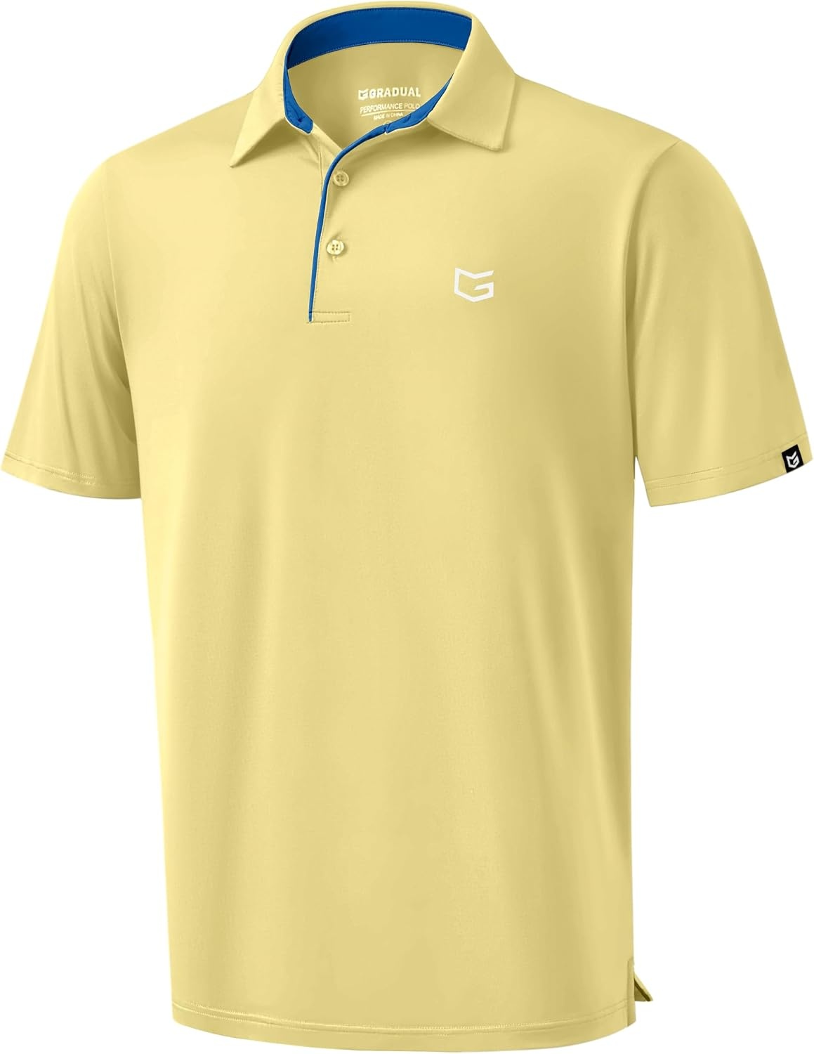 image:imageMens Golf Shirt Dry Fit Short Sleeve Polos Athletic Polo Shirts for Men  Moisture Wicking CoolTouch 4Way Stretch UPF50 Contrast Collar Tagless Comfort for Tennis Pickleball Active CasualLight Yellow