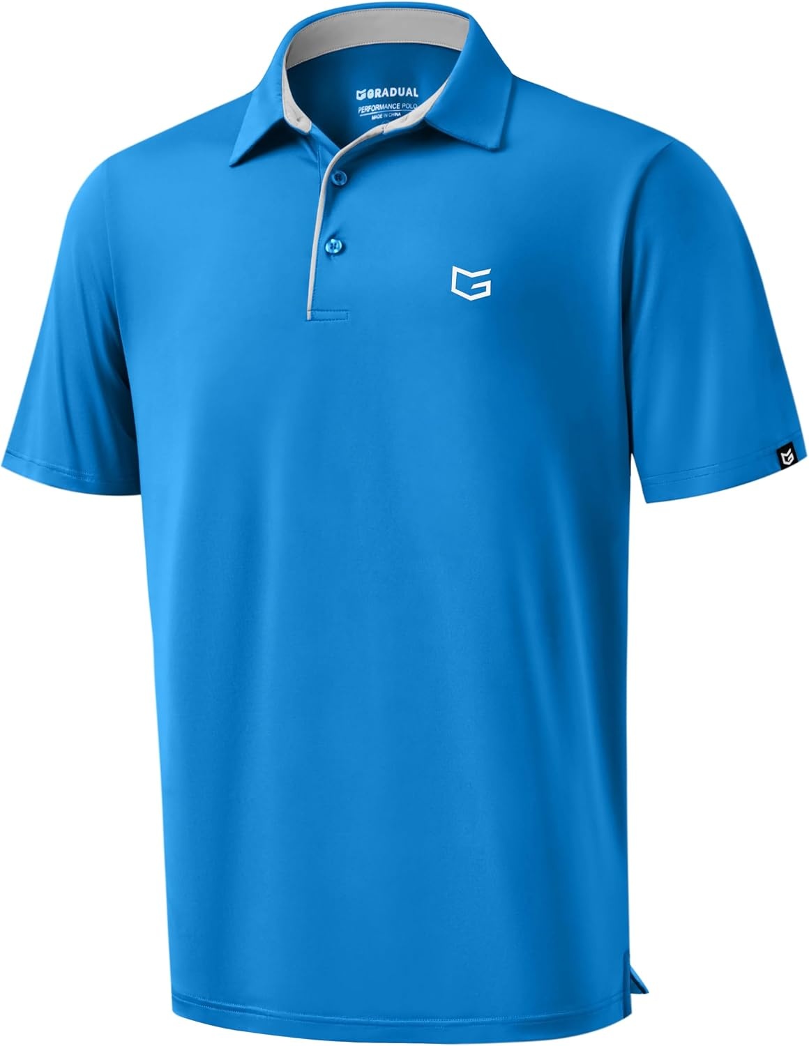 image:imageMens Golf Shirt Dry Fit Short Sleeve Polos Athletic Polo Shirts for Men  Moisture Wicking CoolTouch 4Way Stretch UPF50 Contrast Collar Tagless Comfort for Tennis Pickleball Active CasualSky Blue
