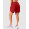 image:imageG Gradual 57 Athletic Running Shorts for Women with 2 Zipper Pockets  Lightweight Quick Dry Breathable Wellfitting Workout Gym Walking Summer Dolphin Hem Builtin LinerRed
