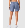 image:imageG Gradual 57 Athletic Running Shorts for Women with 2 Zipper Pockets  Lightweight Quick Dry Breathable Wellfitting Workout Gym Walking Summer Dolphin Hem Builtin LinerStone Blue