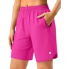 image:imageG Gradual 57 Athletic Running Shorts for Women with 2 Zipper Pockets  Lightweight Quick Dry Breathable Wellfitting Workout Gym Walking Summer Dolphin Hem Builtin LinerRose