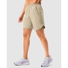 image:imageG Gradual 57 Athletic Running Shorts for Women with 2 Zipper Pockets  Lightweight Quick Dry Breathable Wellfitting Workout Gym Walking Summer Dolphin Hem Builtin LinerKhaki