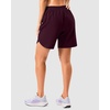 image:imageG Gradual 57 Athletic Running Shorts for Women with 2 Zipper Pockets  Lightweight Quick Dry Breathable Wellfitting Workout Gym Walking Summer Dolphin Hem Builtin LinerWine