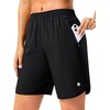 image:imageG Gradual 57 Athletic Running Shorts for Women with 2 Zipper Pockets  Lightweight Quick Dry Breathable Wellfitting Workout Gym Walking Summer Dolphin Hem Builtin LinerBlack