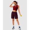 image:imageG Gradual 57 Athletic Running Shorts for Women with 2 Zipper Pockets  Lightweight Quick Dry Breathable Wellfitting Workout Gym Walking Summer Dolphin Hem Builtin LinerWine