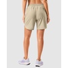 image:imageG Gradual 57 Athletic Running Shorts for Women with 2 Zipper Pockets  Lightweight Quick Dry Breathable Wellfitting Workout Gym Walking Summer Dolphin Hem Builtin LinerKhaki