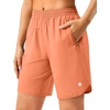 image:imageG Gradual 57 Athletic Running Shorts for Women with 2 Zipper Pockets  Lightweight Quick Dry Breathable Wellfitting Workout Gym Walking Summer Dolphin Hem Builtin LinerRed Coral