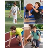 image:imageG Gradual Boys Athletic Shirts Dry Fit Kids UPF 50 Rash Guard Swim TShirts Short Sleeve Baseball Undershirt for KidsBlack