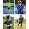 image:imageG Gradual Boys Athletic Shirts Dry Fit Kids UPF 50 Rash Guard Swim TShirts Short Sleeve Baseball Undershirt for KidsDark Blue