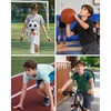 image:imageG Gradual Boys Athletic Shirts Dry Fit Kids UPF 50 Rash Guard Swim TShirts Short Sleeve Baseball Undershirt for KidsForest Green