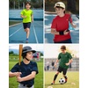 image:imageG Gradual Boys Athletic Shirts Dry Fit Kids UPF 50 Rash Guard Swim TShirts Short Sleeve Baseball Undershirt for KidsGraphic Blue