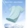 image:imageG Gradual Boys Athletic Shirts Dry Fit Kids UPF 50 Rash Guard Swim TShirts Short Sleeve Baseball Undershirt for KidsLight Blue