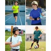 image:imageG Gradual Boys Athletic Shirts Dry Fit Kids UPF 50 Rash Guard Swim TShirts Short Sleeve Baseball Undershirt for KidsLight Blue