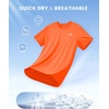 image:imageG Gradual Boys Athletic Shirts Dry Fit Kids UPF 50 Rash Guard Swim TShirts Short Sleeve Baseball Undershirt for KidsNeon Orange