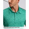 image:imageG Gradual Mens Golf Shirt Short Sleeve Print Polo Shirts for Men  Dry Fit Breathable Lightweight Stretchy Soft Moisture Wicking Comfort Collared CasualGreen Floral