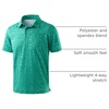 image:imageG Gradual Mens Golf Shirt Short Sleeve Print Polo Shirts for Men  Dry Fit Breathable Lightweight Stretchy Soft Moisture Wicking Comfort Collared CasualGreen Floral