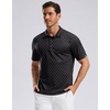 image:imageG Gradual Mens Golf Shirt Short Sleeve Print Polo Shirts for Men  Dry Fit Breathable Lightweight Stretchy Soft Moisture Wicking Comfort Collared CasualGolfclubsblack
