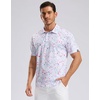 image:imageG Gradual Mens Golf Shirt Short Sleeve Print Polo Shirts for Men  Dry Fit Breathable Lightweight Stretchy Soft Moisture Wicking Comfort Collared CasualWhite Colored Dots
